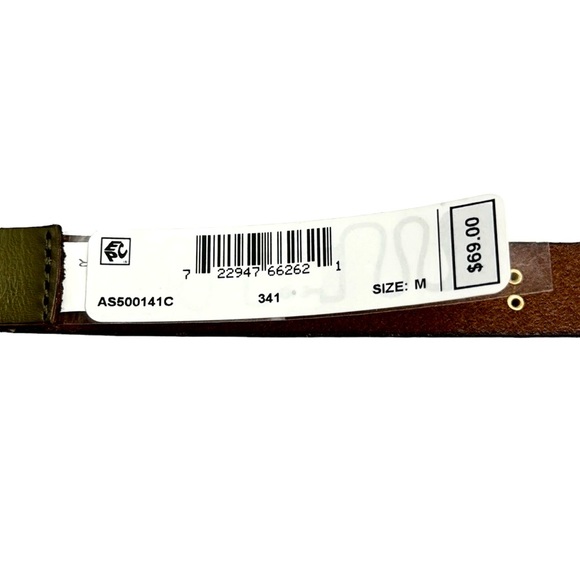 AllSaints 18mm Pindot Stud Leather Belt Size Medium - Picture 9 of 11